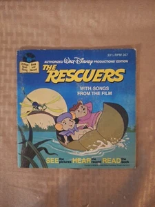 Disneys "Die Retter" 24 Seiten Mitlesebuch und Schallplatte 1977 - Bild 1 von 3
