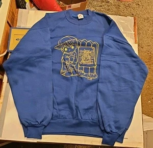 "PRECIOUS MOMENTS SAMMY'S CIRCUS" DOUBLE SIDED JERZEES SWEATSHIRT 2XL NAVY BLUE - Picture 1 of 2
