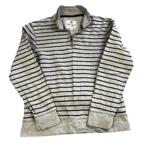 Fat Face 1/4 Zip Pullover Herren gestreift grau Sweatshirt Pulli Sweater M Medium - Bild 1 von 12