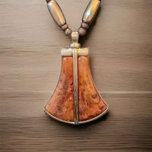 Collana 3 fili con perline in pietra naturale bellissima - Foto 1 di 5