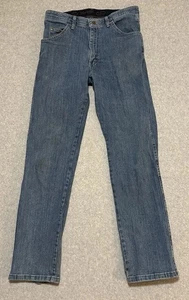 Wrangler Mens Flex Relaxed Fit Straight Leg Stretch Light Wash Denim 32x32 Jeans - Picture 1 of 14