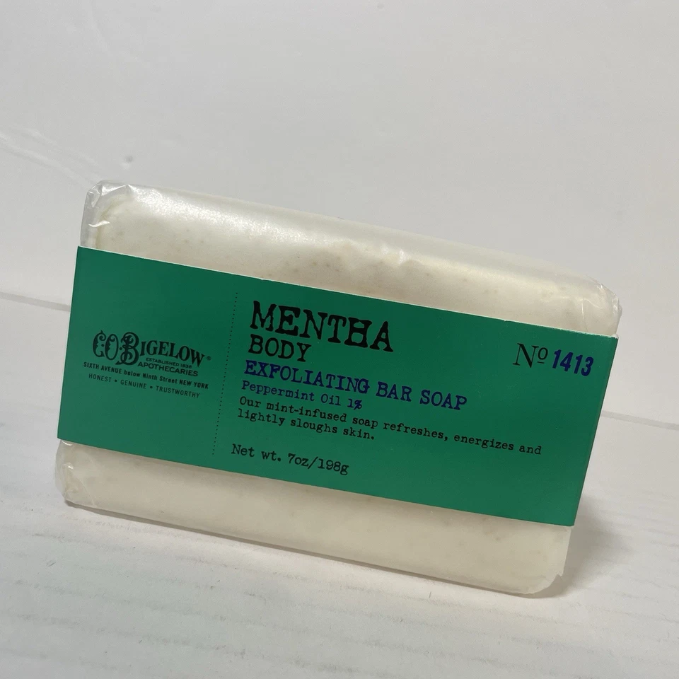 C.o. Bigelow Mentha Body Exfoliating Bar Soap 7oz 198g