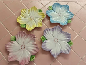 4 Vintage 1992 The Bombay Company Spring Blossom Flower Salad/Dessert Plates EUC - Picture 1 of 5