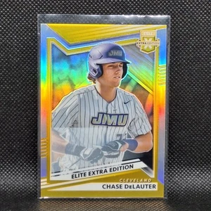 2022 Panini Elite Extra Edition Chase Delauter Optic Gold #/10 Guardians - Picture 1 of 2