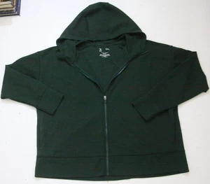 XXL Xersion Green Hooded Sweatshirt Top Long Sleeve Poly Rayon Spandex WS748 - Picture 1 of 4