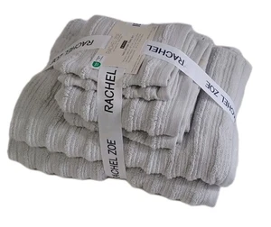 Rachel Zoe 6 Stück Badetuch 6er Set, grau strukturiert & weich, brandneu  - Bild 1 von 2