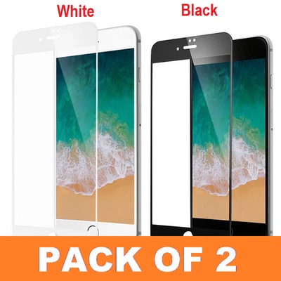 2x Full Cover Tempered Glass Screen Protector For iPhone 7 8 6 Plus SE 2020 2022 - Image 1 of 4