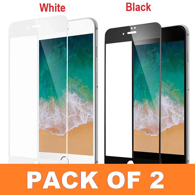 2x Full Cover Tempered Glass Screen Protector For iPhone 7 8 6 Plus SE 2020 2022 - Image 1 of 4