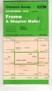 Pathfinder Sheet 1219 Frome & Shepton Mallet : Ordnance Survey - Bild 1 von 2
