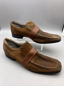 BACK STAGE by SKECHERS Suede Oxfords Saddle Loafers LEATHER Shoes Mens Sz 11 - Picture 1 of 10