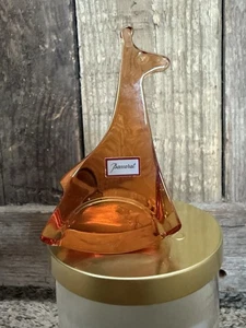 Baccarat fermacarte cristallo a dondolo ambra giraffa ottime condizioni unico - Foto 1 di 8