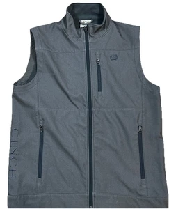 Cinch Bonded Vest Mens M Full Zip Black Spellout Concealed Carry Fleece Pockets - Picture 1 of 11