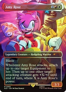IN HAND - Amy Rose ✨RAINBOW FOIL✨ Secret Lair x Sonic - NM Magic MTG - Picture 1 of 1