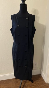 Vestido Vaina LAUREN RALPH LAUREN Talla 14 Negro Sin Mangas Elastizado Hasta la Rodilla - Imagen 1 de 16