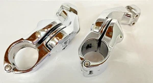 Harley OEM Adjustable Chrome Short Angled Highway Peg Mounts for 1.25" 50830-07A - Picture 1 of 10