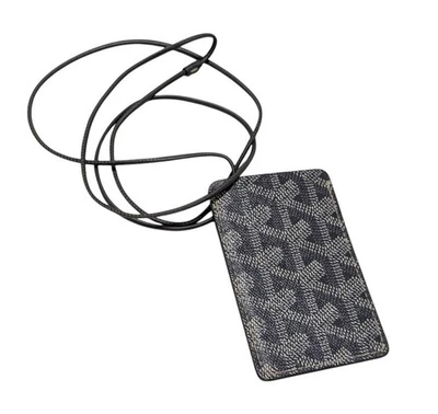 Portatarjetas de identificación Goyard Orsay con correa para el cuello gris PVC Foto 1 de 4