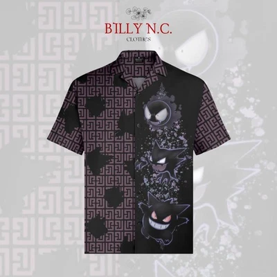 Camisa Hawaiana Pokemon Gengar para Hombre - Transpirable y Cómoda Foto 1 de 4