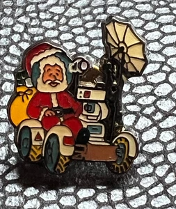 SANTA IN MOON BUGGY PIN BADGE (?!) - Picture 1 of 3