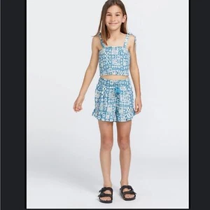 Volcom shorts and cami blue set size kids 8/10 - Picture 1 of 6