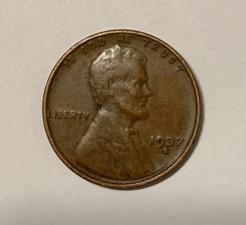 1937 S Lincoln Wheat Cent / Penny Cover