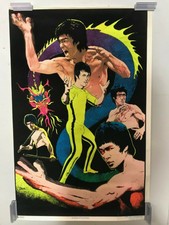Kung-Fu King 950 Vintage Blacklight Poster 23x35 Bruce Lee Enter The Dragon DARA