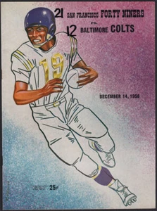 San Francisco 49ers v Baltimore Colts RARE 1958 Program VTG Y.A. Tittle v Unitas - Picture 1 of 1