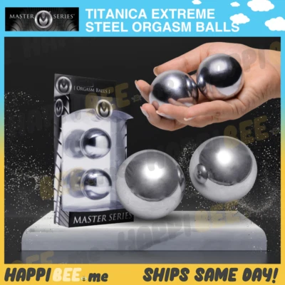 Master Series Titanica Extreme Steel Orgasm Balls🍯Punto G + Anal + Juguete Vaginal Foto 1 de 4
