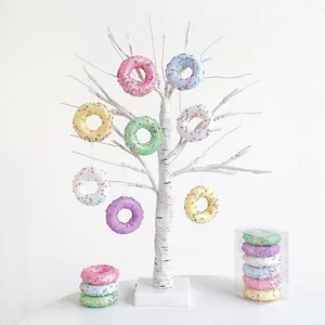 6 Pack Christmas Donut Ornaments Christmas Tree Hanging Ornaments Macaron Don... - Picture 1 of 8