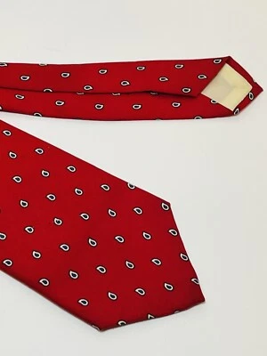 John Henry 2.5" THIN Red Blue Paisley Mens Neck Tie Men Necktie  - Image 1 of 4