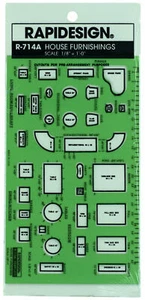 RapiDesign House Furnishings Drawing Stencil Template R-714A - Picture 1 of 1