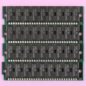 30 Pin 4MB RAM (4x 1MB Modules) Parity 5V 80ns Fujitsu Memory TESTED w/ REPORT - Picture 1 of 5