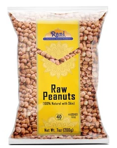 Rani Peanuts, Raw Whole With Skin (uncooked, unsalted) 7oz (200g) - Picture 1 of 9