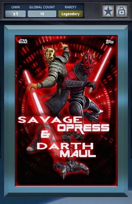 Star Wars Card Trader Gilded Diamond Darth Maul & Savage Opress CW Legendary - Image 1 of 2