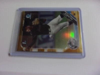 2019 Bowman Chrome Draft Nasim Nunez Gold Refractor # /50 Marlins - Image 1 of 2