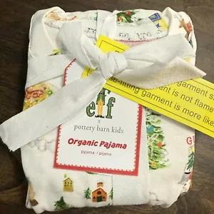 POTTERY BARN KIDS ORGANIC "THE MOVIE ELF" TIGHT FIT PAJAMA SET KIDS SIZE 6 - Picture 1 of 7