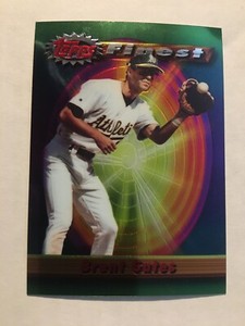 1994 Topps Finest #7 A’s Brent Gates Baseball Card