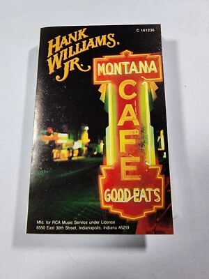 Hank Williams Jr.  Montana Cafe Cassette Tape 80's 1986 Warner VG+ CS4 - Image 1 of 2