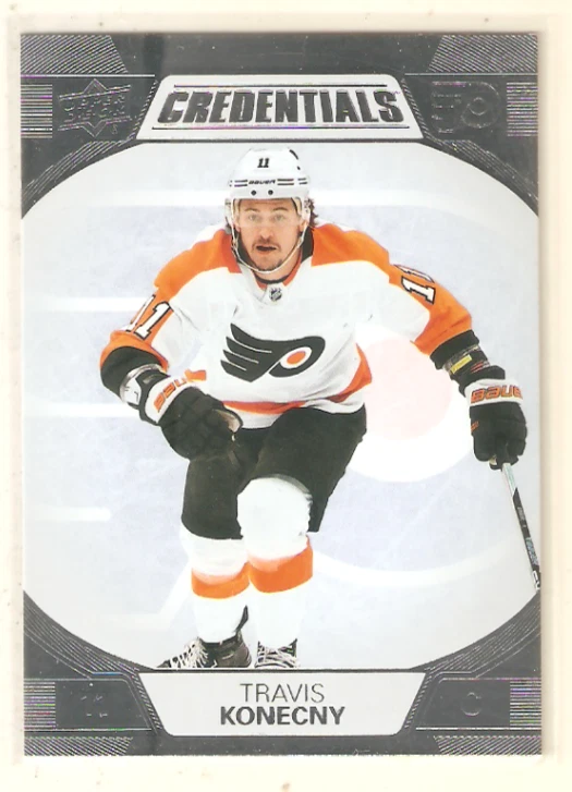 Travis Konecny 2022-23 UD Credentials Base Card #61 Flyers - Image 1 of 1