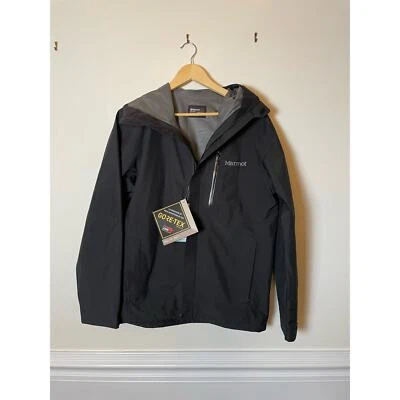 Marmot Black Minimalist Component Jacket Raincoat Windbreaker NWT Mens S/P  - Image 1 of 4