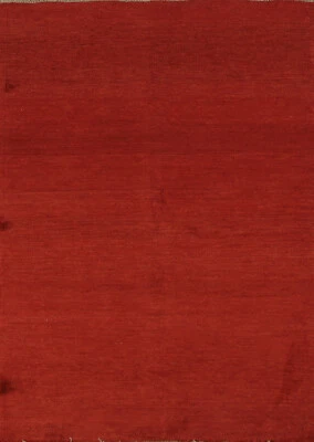 Contemporary Gabbeh Solid Design Wool Rug Perfect for Any Space 5' 0" x 3' 4" - Image 1 of 4