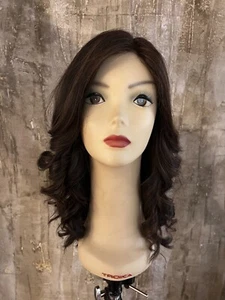 100% EUROPEAN VIRGIN HUMAN HAIR 20" BROWN WITH HIGHLIGHTS - Picture 1 of 5