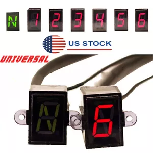 6 Speed N-6 Motorcycle LED Digital Gear Shift Lever Display / Sensors Indicator - Picture 1 of 12