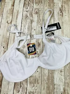 Boohoo Plus Womens Essentials Bikini Top Underwired Plain White Sz 12 NWT - Picture 1 of 4