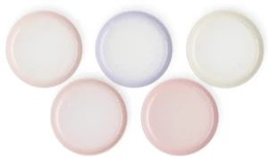 Le Creuset Sphere Pink Collection Plate 17cm Set of 5 Stoneware From Japan NEW - Picture 1 of 13