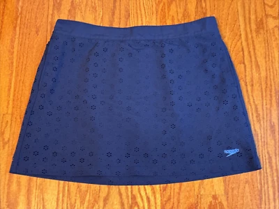 Speedo Skort Skirt W/ Shorts Large Women Pickleball Pull On Pockets w/ Cut Outs - Image 1 of 4