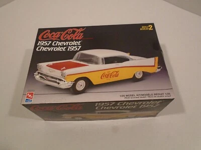 Model Car 1957 Chevy Coca Cola AMT Ertl 1/25 Scale Unbuilt Kit 1998 original - Image 1 of 4