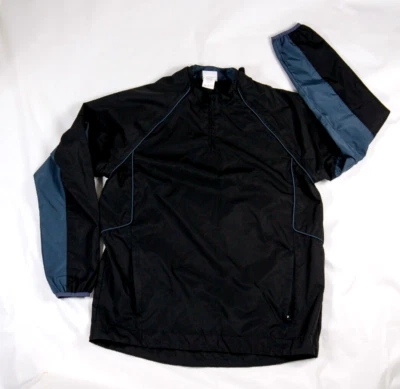 Rawlings Hombre Cortavientos Pullover Chaqueta Negro Medio Largo/Corto Manga Foto 1 de 4