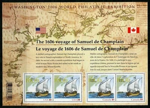 "Canadá - Edición conjunta de EE. UU. "BARCOS ~ EXPLORADORES ~ VIAJE DE SAMUEL" sin montar o nunca montado como nuevo 2006 - Imagen 1 de 2