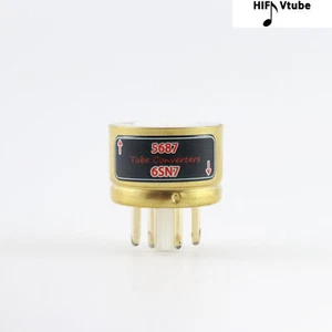 Un tubo de vacío chapado en oro 5687 (TO) 6SN7 convertidor enchufe - Imagen 1 de 11