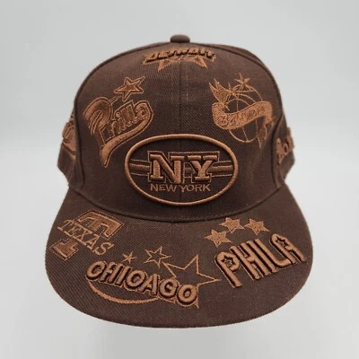 Gorra ETHOS K & B New York Cities talla XL ajustada marrón sobre marrón Foto 1 de 4